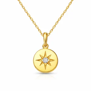 Gümüş Gold Minimal Yıldız Kadın Kolye