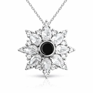 Gümüş 100 Dilde Seni Seviyorum Lotus Kadın Kolye